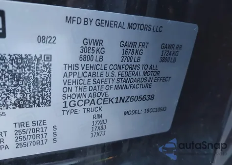 2022 Chevrolet Silverado 1500 2Wd Short Bed Lt from USA, damaged, VIN 1GCPACEK1NZ605638